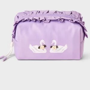 Girls Swan ruffle cosmetic/utensils bag